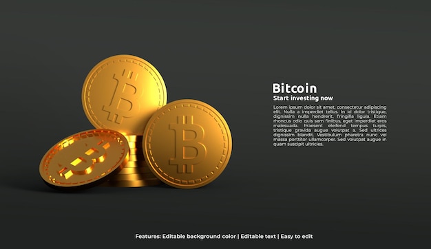 3d szablon projektu strony internetowej kryptowaluty