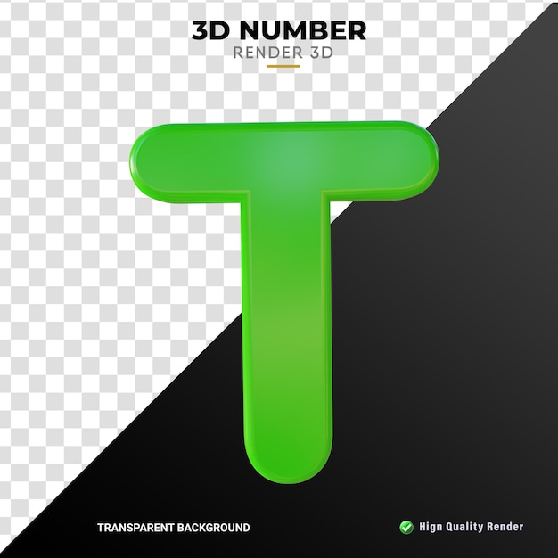 PSD 3d t 문자 매우 명확한 렌더링