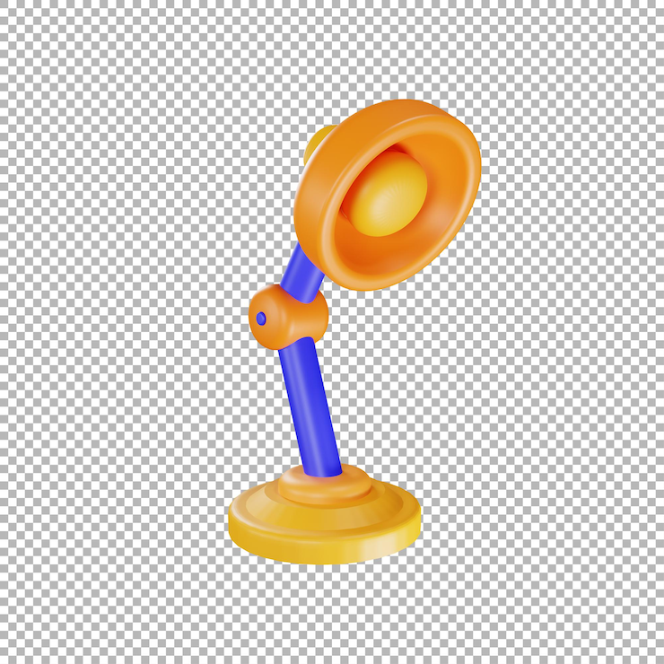 PSD 3dテーブルランプのイラスト