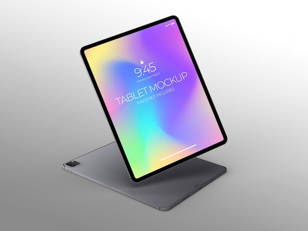 3d tablet mockup template for branding and digital presentations