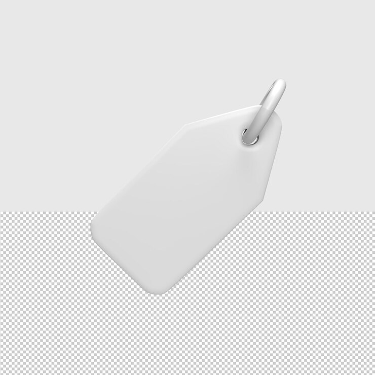 PSD 3d tag discount blank rendered object illustration