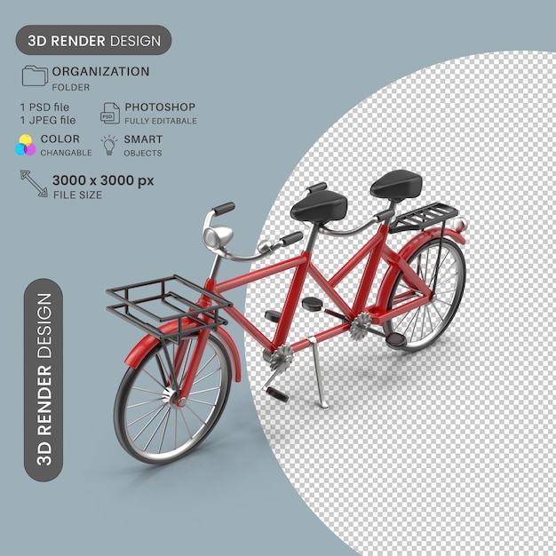 PSD 3d tandem bicycle