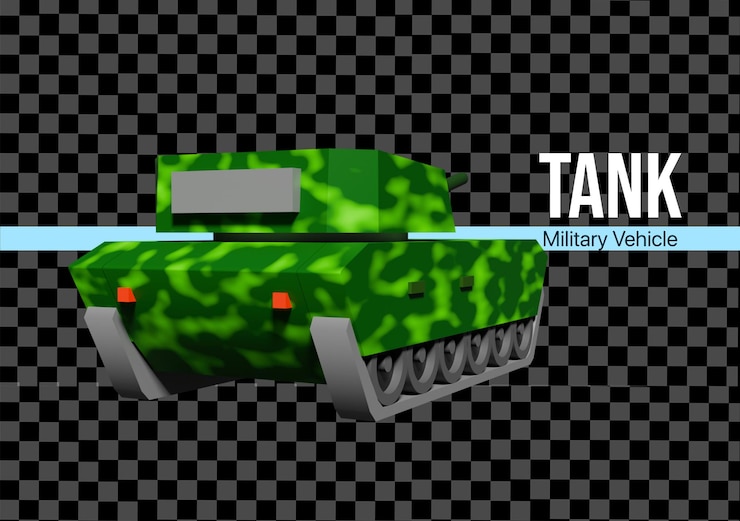 PSD 3d макет танка военной машины