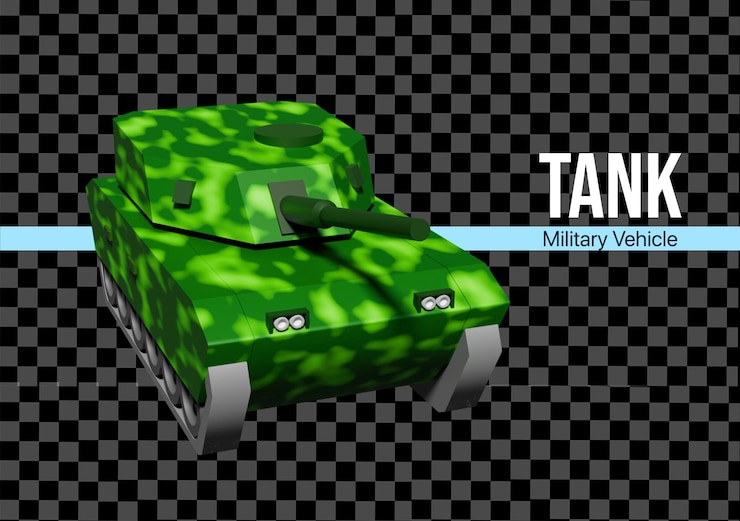 PSD 3d макет танка военной машины