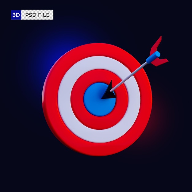 3d target icon isolated