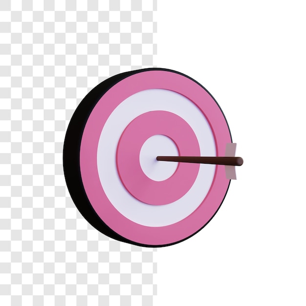 PSD 3d target illustration concept