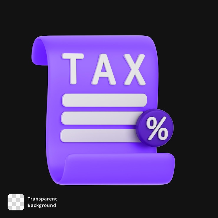 PSD 3d tax document icon