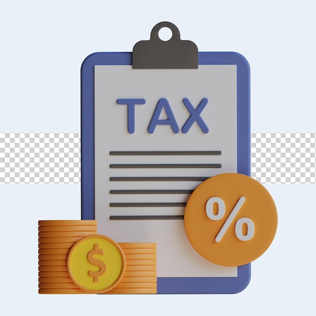 PSD 3d tax illustration