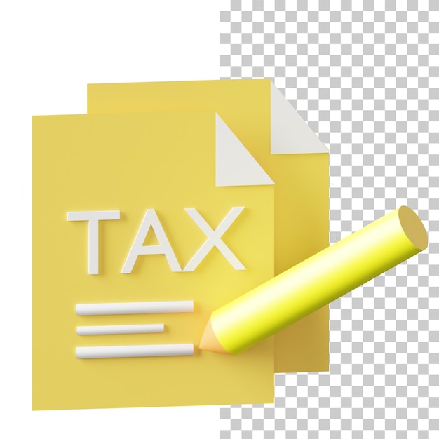 PSD 3d tax illustration