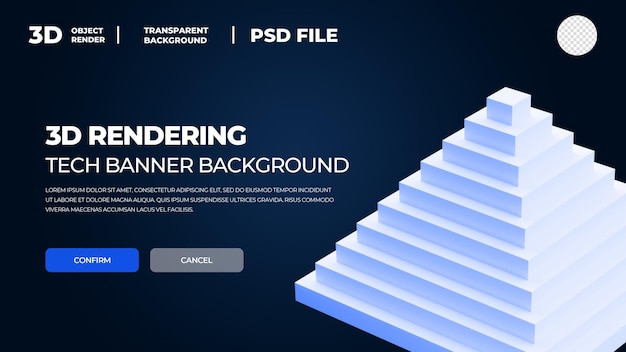 PSD 3d 기술 포스터 템플릿