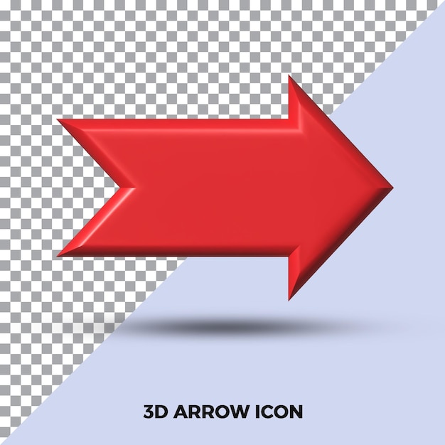 3D-teken pijl rechtsaf pictogram geïsoleerd