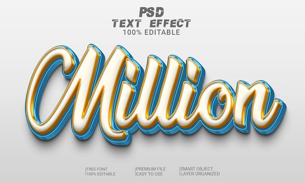 3D-teksteffect PSD-bestand