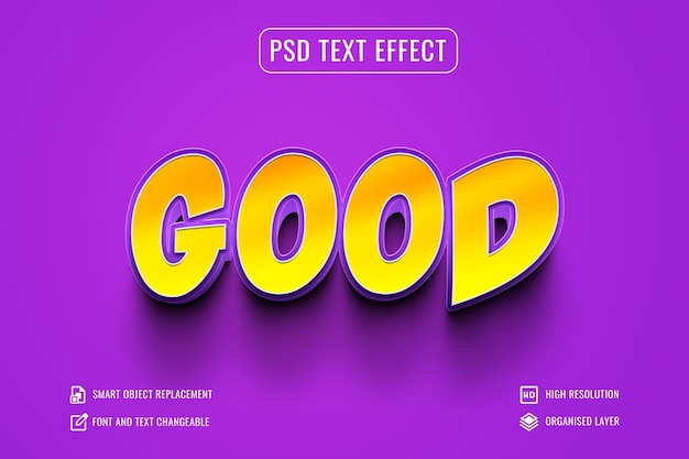 3d-teksteffect psd-sjabloon