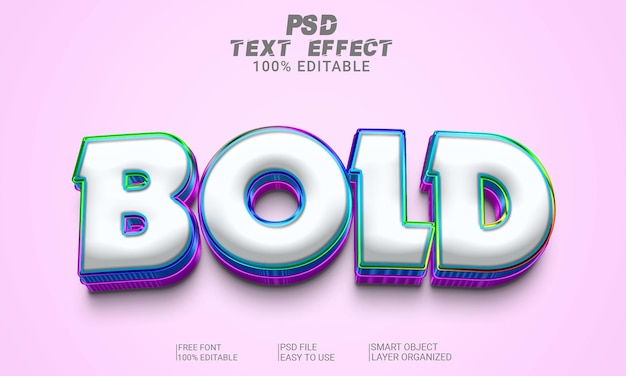 3d-teksteffect vet psd-bestand