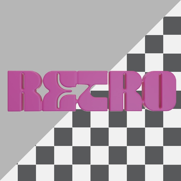 3D-tekstrendering typografi