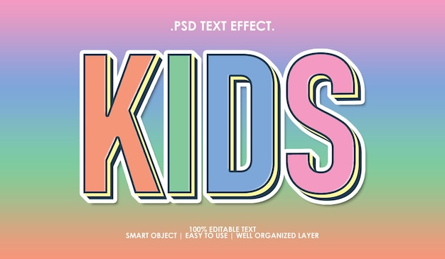 3D-tekststijleffect voor kinderen