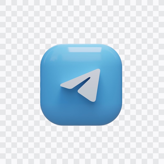 3d telegram icon