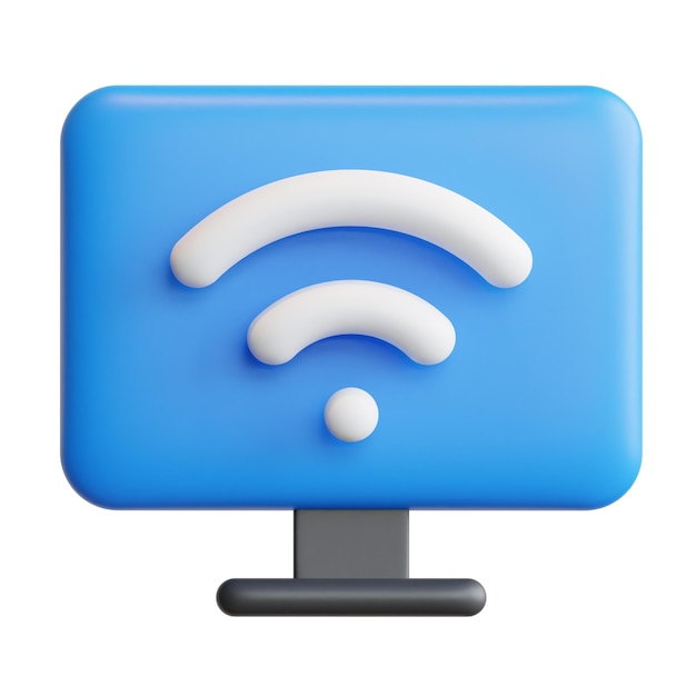 3d television internet of things concept high quality render illustration icon