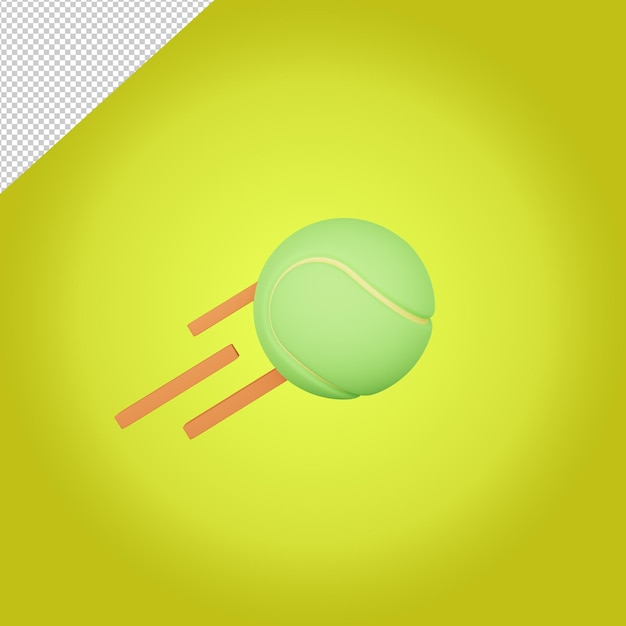 3d tennis ball shot fast icon