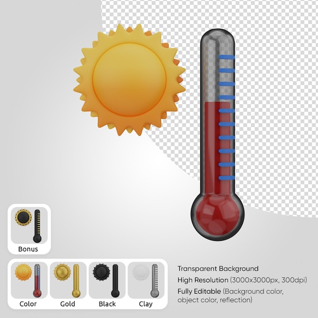 PSD 3d termometer heet