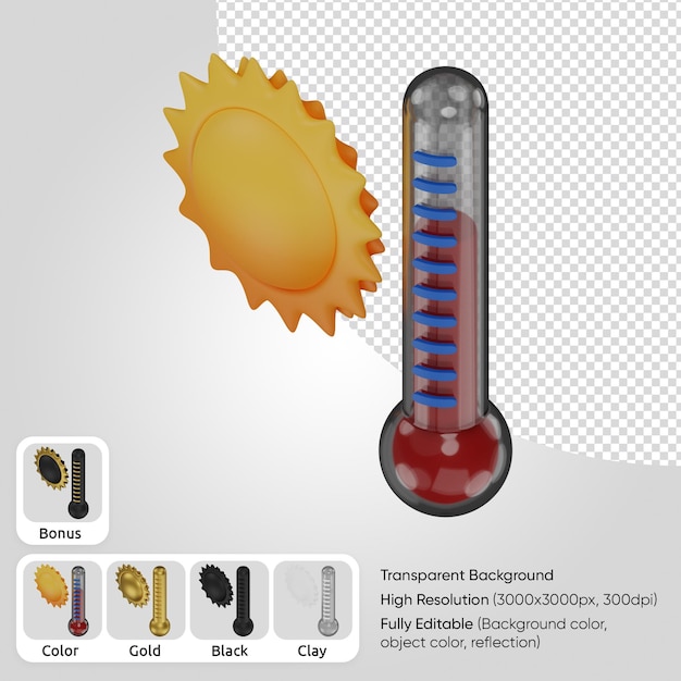 PSD 3d термометр горячий