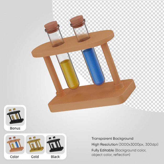 PSD 3d test tubes