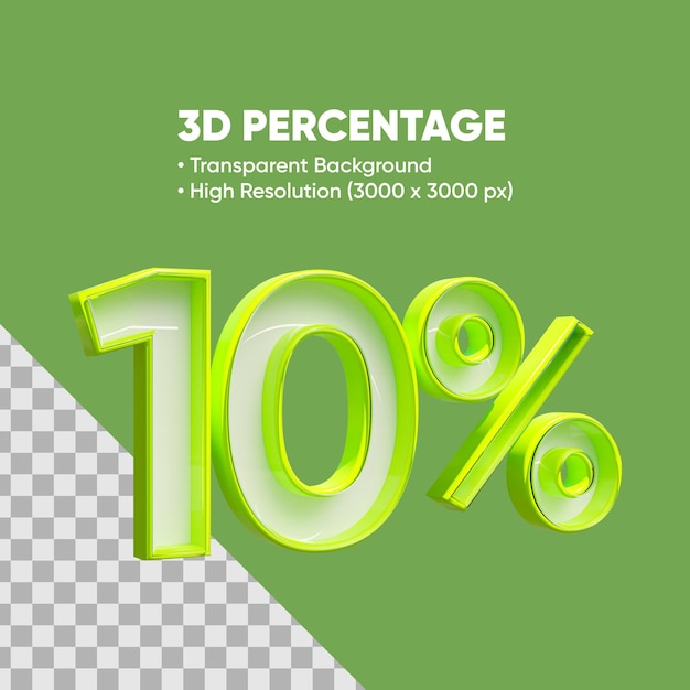 3D Text 10 percent