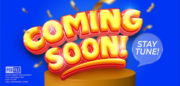 3d text coming soon custom text editable 3d style text effect