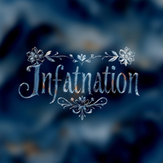 3d text design on metallic background alpine retreat with copper fluid appearance background revea