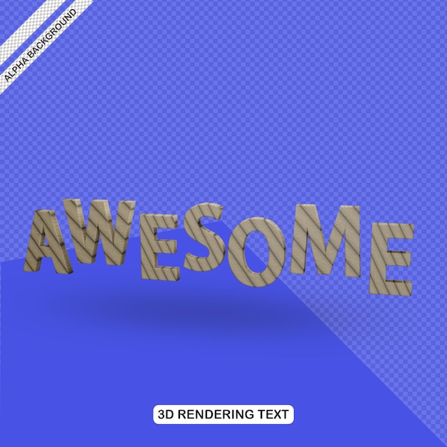 PSD 3d text effect awesome render free