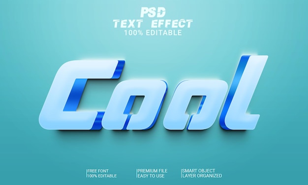 3D Text Effect Cool PSD File