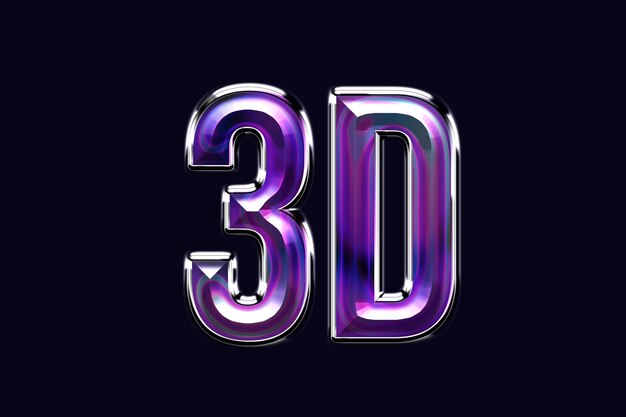 3d-текстовый эффект редактируемый psd