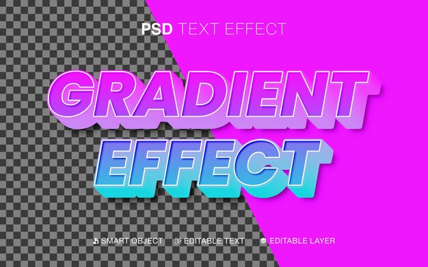 3d text effect gradient