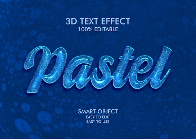 PSD 3d text effect jelly toothpaste