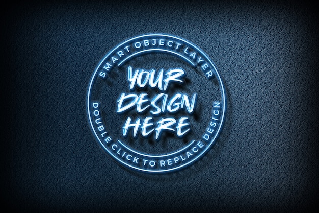 PSD mockup logo effetto testo 3d