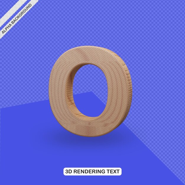 PSD 3d text effect o letter render