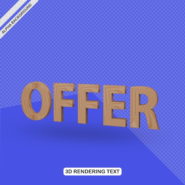 PSD 3d text effect offer render