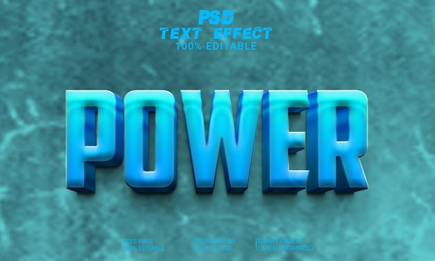 Psd-файл 3d text effect power