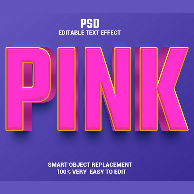 3D text Effect Psd Editable File