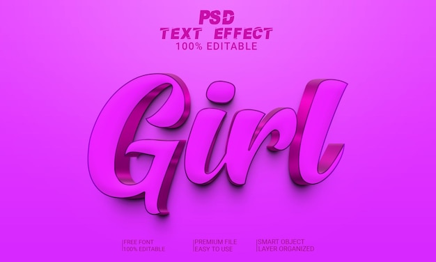 3D Text Effect PSD File