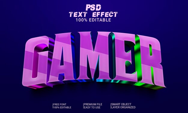 3d текстовый эффект PSD файл