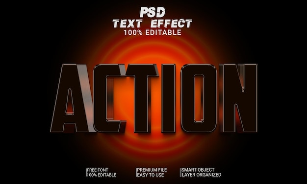 PSD 3d text effect psd file