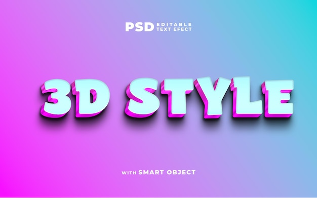 3D-текстовый эффект PSD