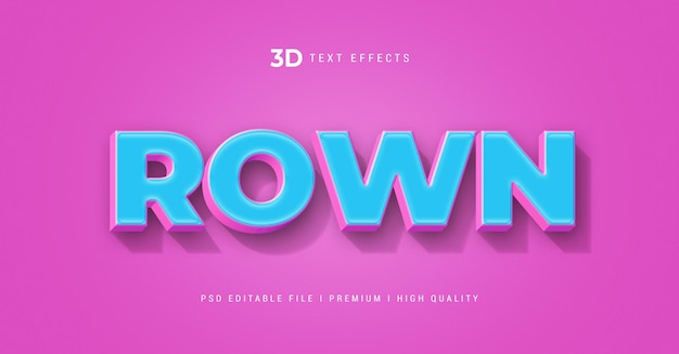 3D 文本效果的排列