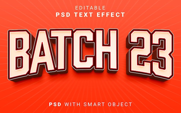 PSD 3d text effect style editable