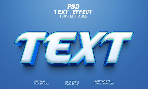 3D текстовый эффект Текстовый полностью редактируемый текстовый стиль PSD-файл