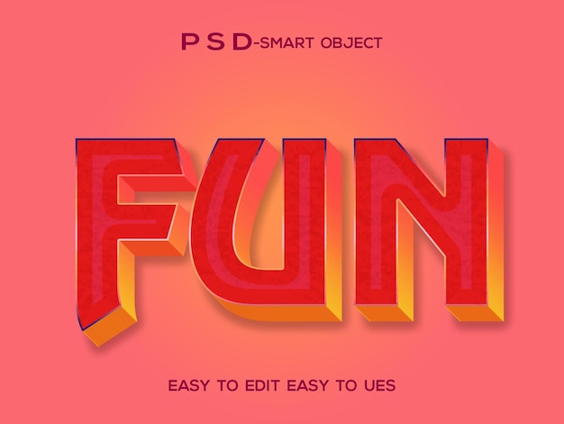 3d text illustration and fun word