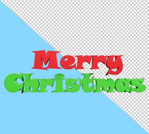 PSD 3d text of merry christmas. christmas concept, 3d render. happy new year and christmas