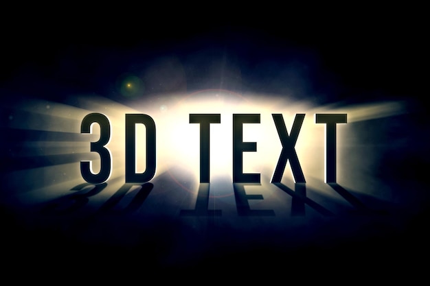 PSD 3d text mockup