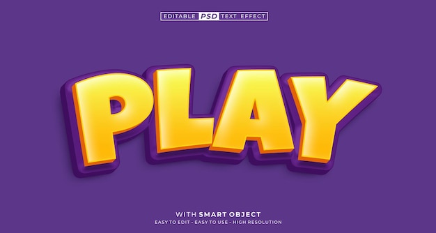 3d text play text effect editable font style